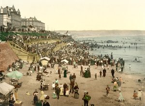 Playa en Bridlington, Yorkshire, pub. c.1890 - 1900 de English Photographer